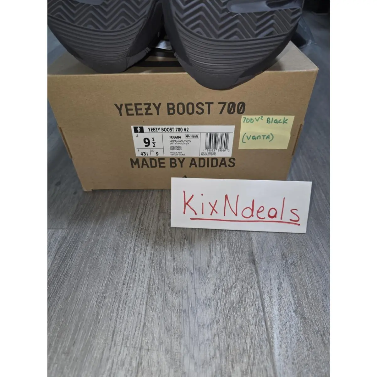 Adidas shoes - adidas  Yeezy Boost 700 V2 Lace Up - FU6684 - Black (UPC: 193093889925) 11