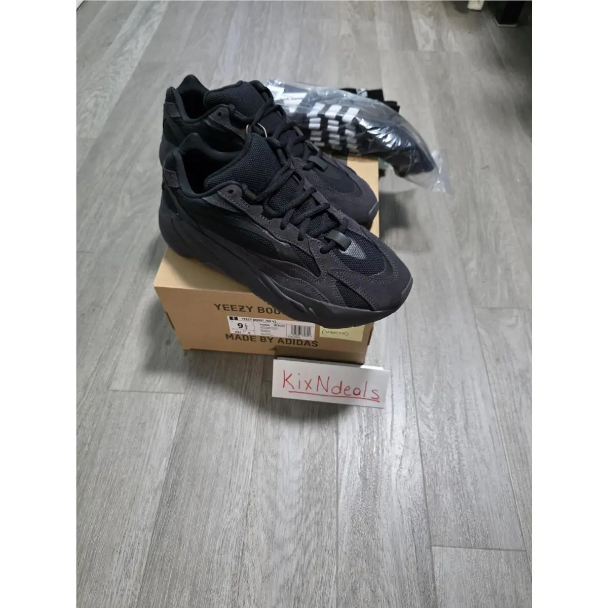 Adidas shoes - adidas  Yeezy Boost 700 V2 Lace Up - FU6684 - Black (UPC: 193093889925) 3