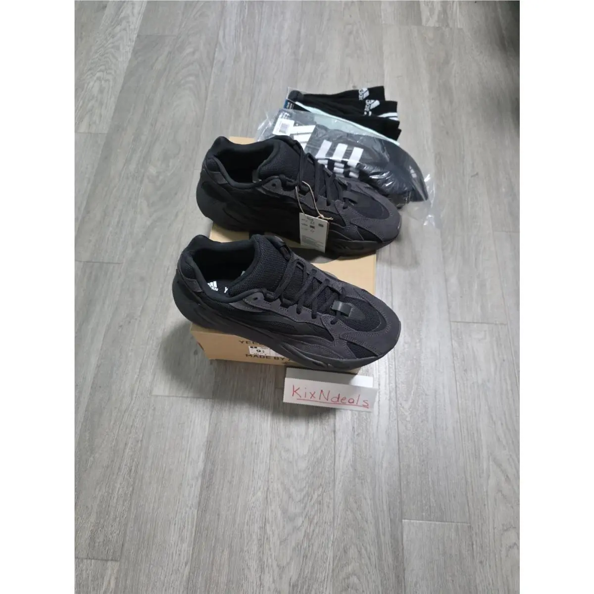 Adidas shoes - adidas  Yeezy Boost 700 V2 Lace Up - FU6684 - Black (UPC: 193093889925) 4