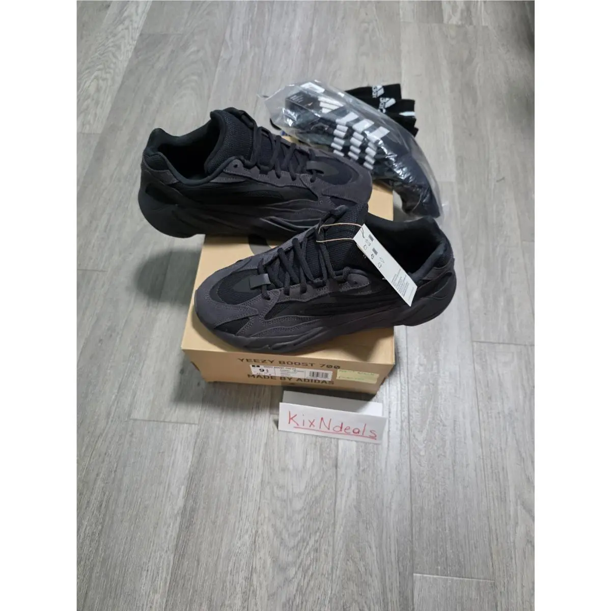 Adidas shoes - adidas  Yeezy Boost 700 V2 Lace Up - FU6684 - Black (UPC: 193093889925) 6