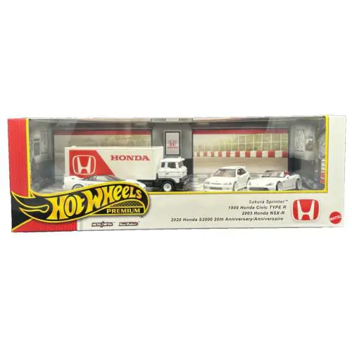 Hot Wheels Premium 2025 Honda Set Sprinter Civic Type R Nsx-r S2000 Diorama