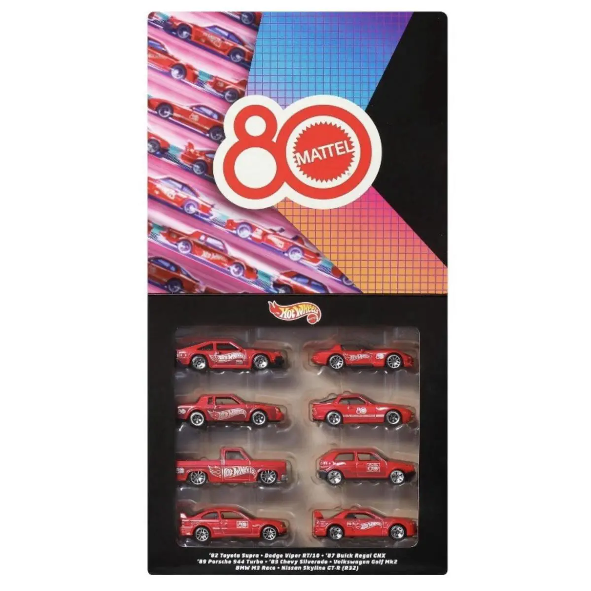 Hot Wheels 80TH Anniversary 8 Car Pack Silver Series