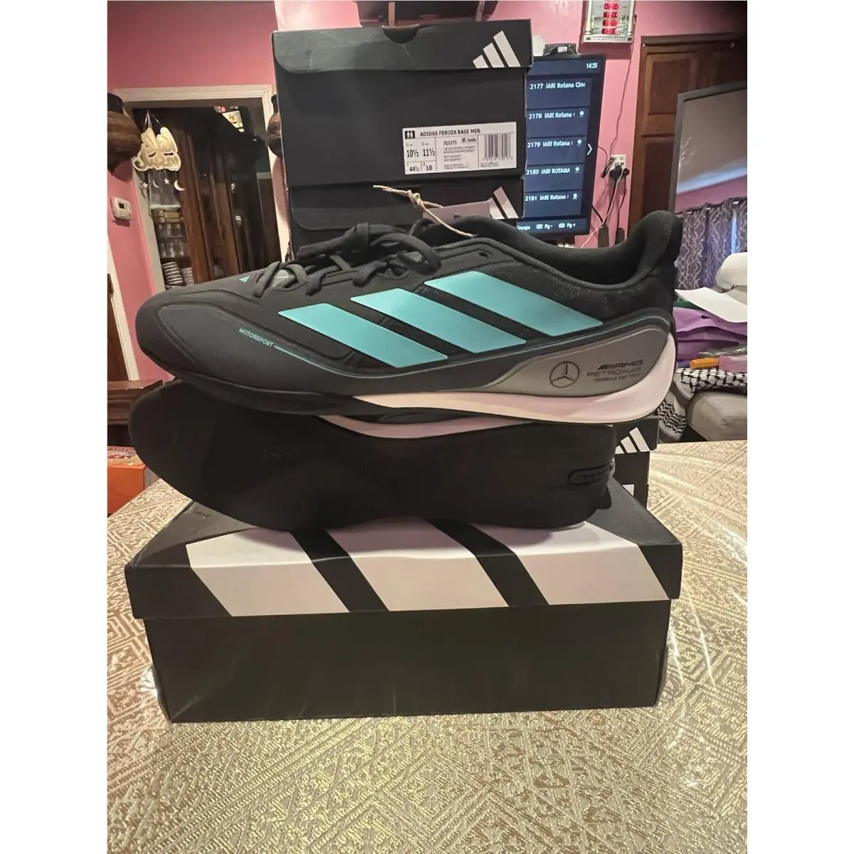 Adidas Feroza Base Mercedes Amg Petronas F1 Team Shoe JQ3273 Men’s Size 10.5