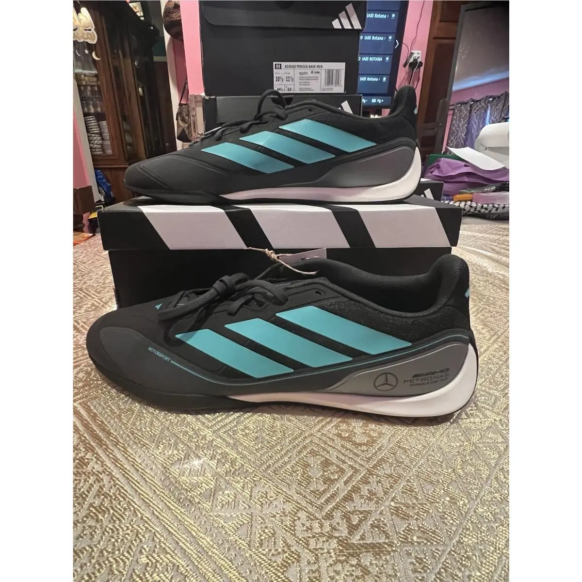 Adidas shoes - adidas Motorsports - Motorsports - JQ3273 - Core Black / Semi Mint Rush / Iron Metallic (UPC: 0197618339148) 0
