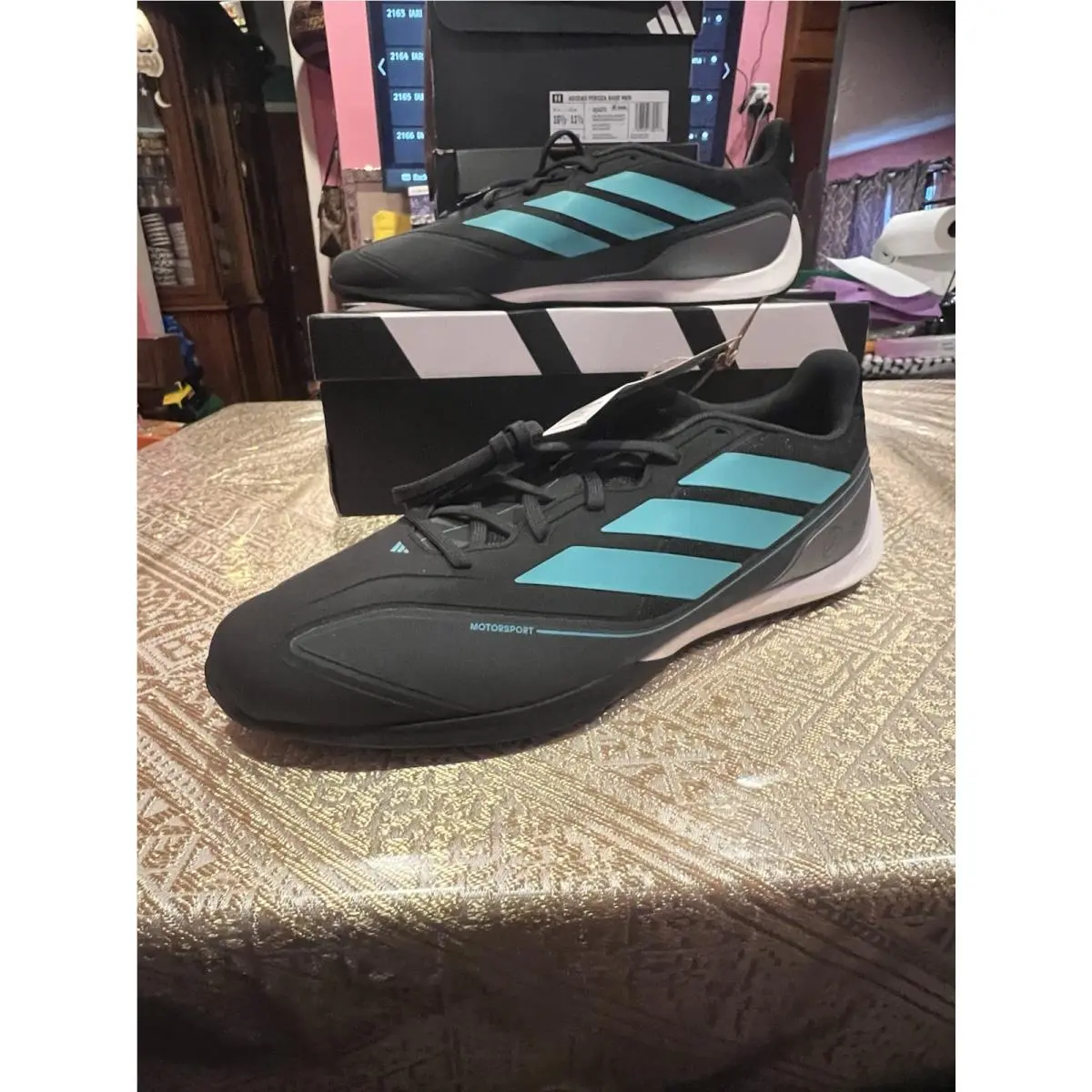 Adidas shoes - adidas Motorsports - Motorsports - JQ3273 - Core Black / Semi Mint Rush / Iron Metallic (UPC: 0197618339148) 7