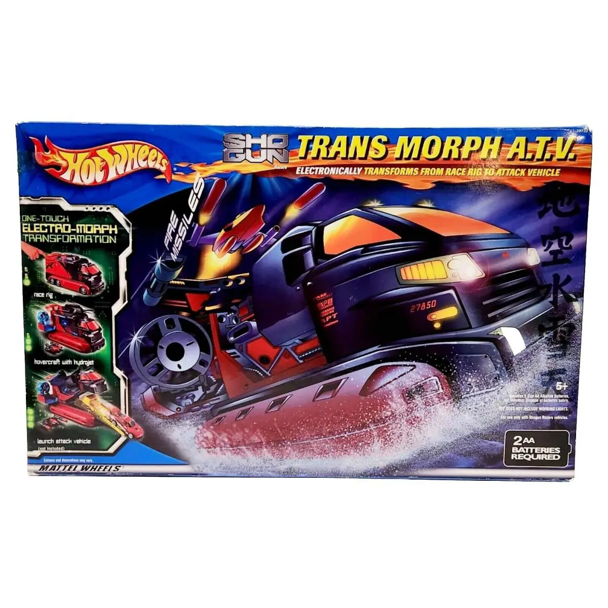 Hot Wheels Trans Morph A.t.v. One Touch Electro-morph Transformation 2001 Age 5+