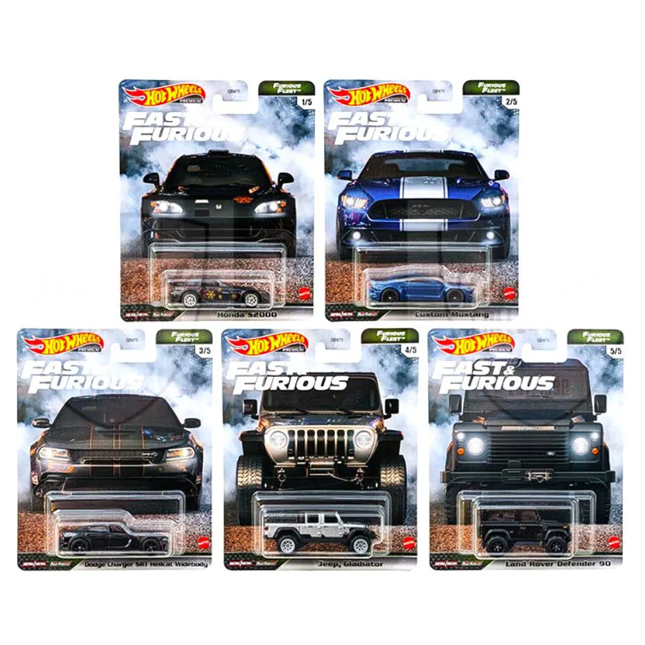 Hot Wheels Fast and Furious Furious Fleet Complete Set of 5 Fresh Case