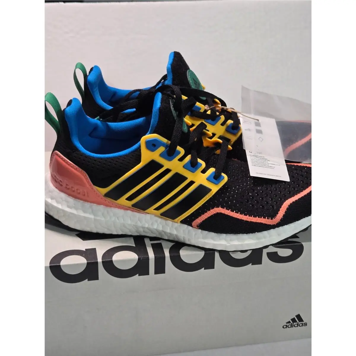 Adidas Unisex Running Shoes Black Multicolor Ultraboost 1.0 Size Mens 7 Wmns 8