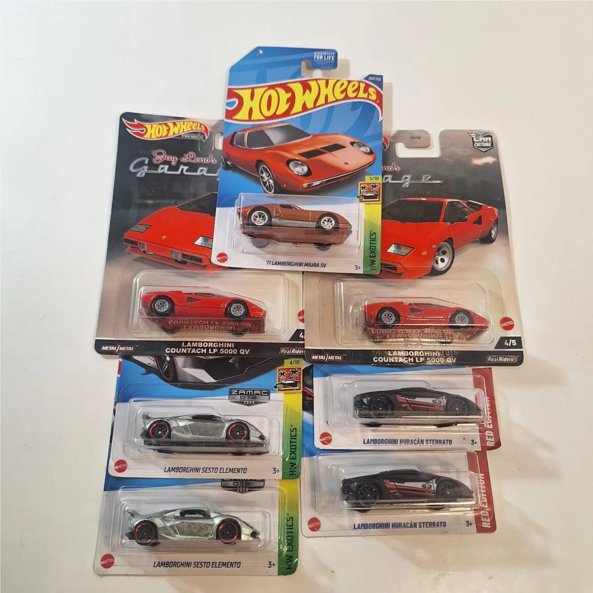 Hot Wheels Lamborghini Super Treasure Hunt/ Zamac/ Jay Leno 7 Cars