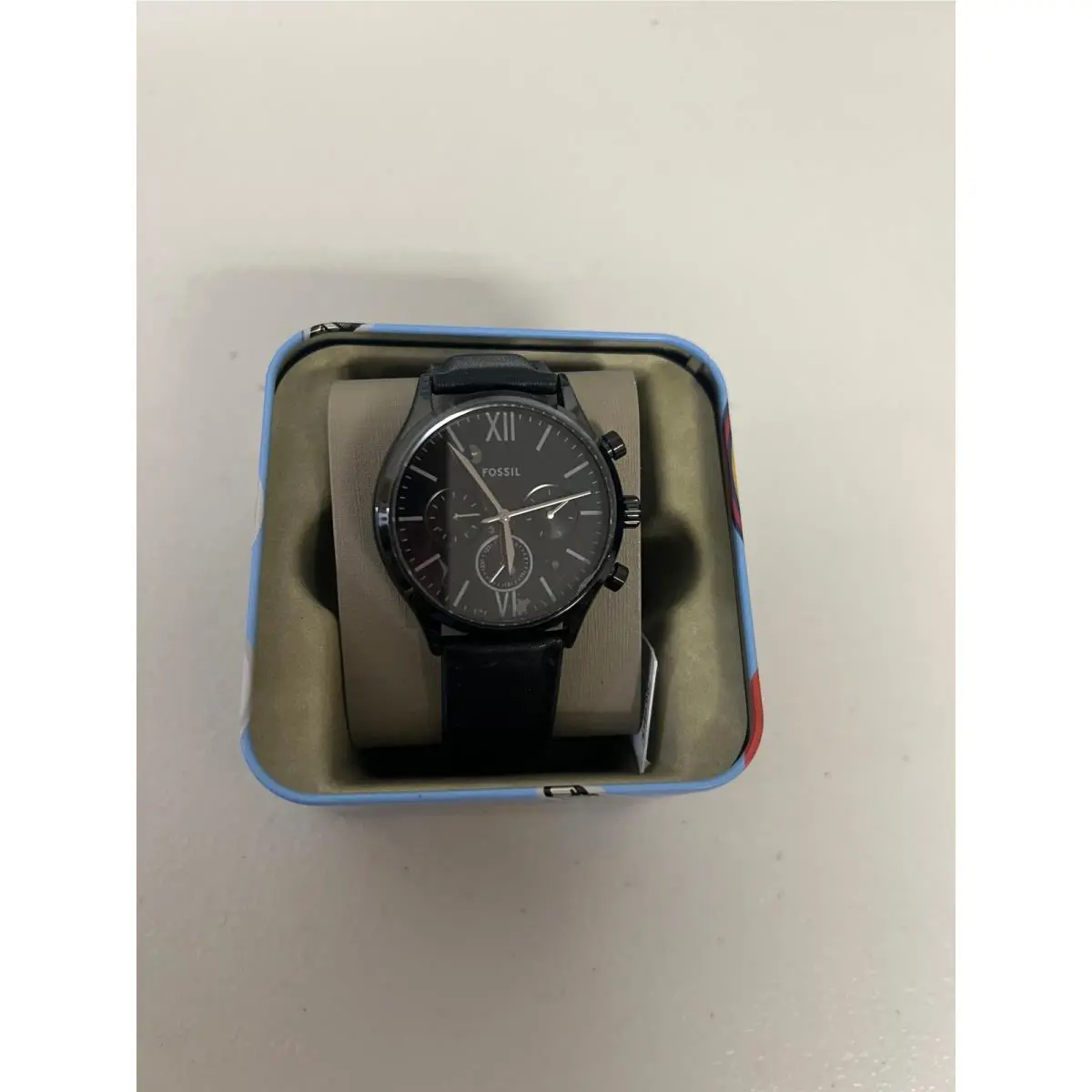 Fossil Fenmore BQM2364 Multifunction Black Leather Men`s Watch