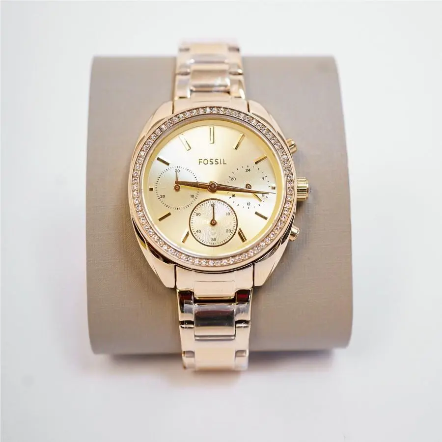 Fossil BQ3658 Vale Chronograph Gold-tone Stainless Steel Women`s Watch