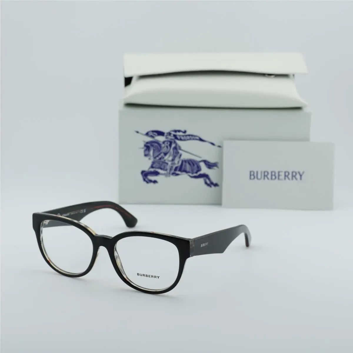 Burberry BE2410 4121 Top Black On Vintage Check 53mm Eyeglasses
