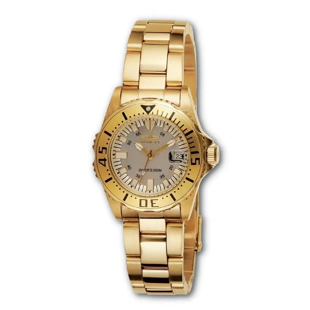 Invicta Ladies Pro Diver Collection Lady Abyss Watch 2963 - Gold / Mother of pearl, Dial: Mother of Pearl, Band: Gold-tone