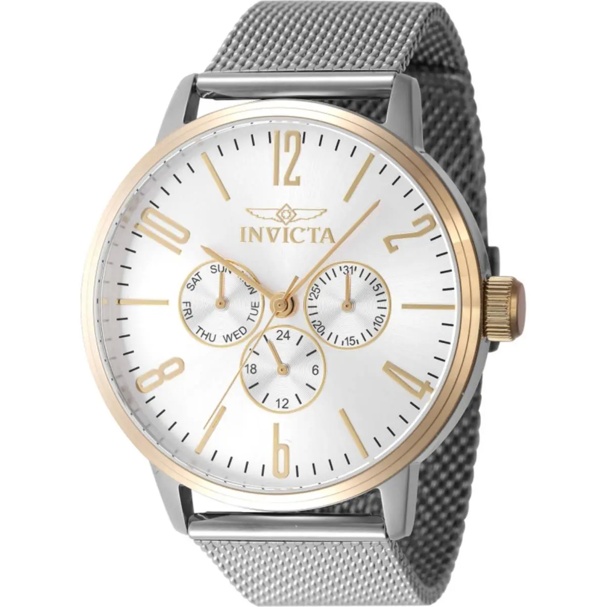 Invicta Men`s Watch Specialty Silver Tone Dial Stainless Steel Bracelet 47595 - Dial: Silver, Band: Silver