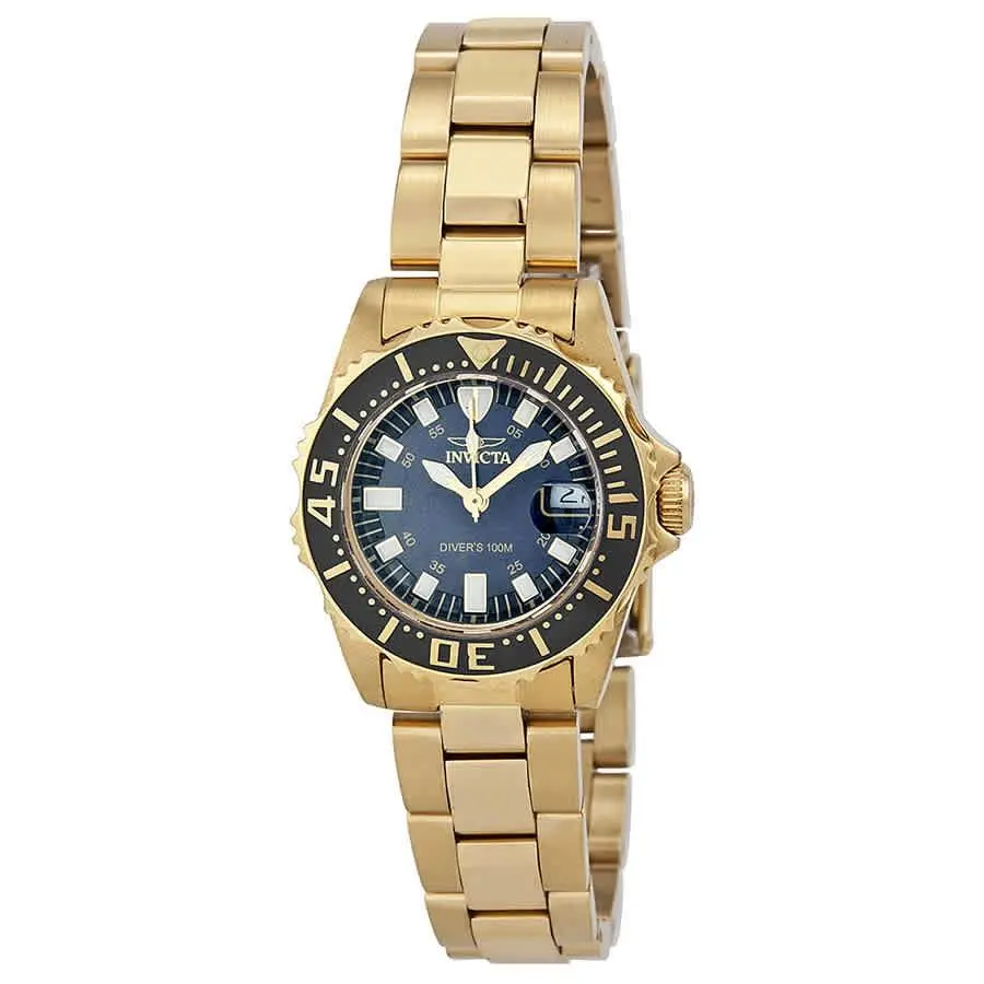 Invicta Lady Abyss Watch 2962 - Black / Blue / Gold / Mother of pearl, Dial: Blue Mother of Pearl, Band: Yellow Gold-tone