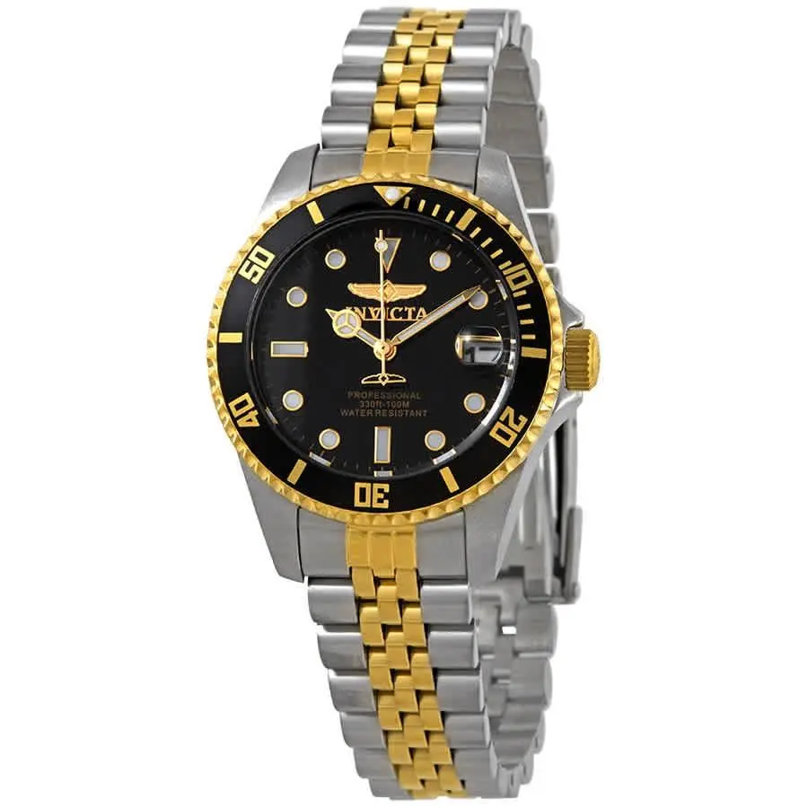 Invicta Pro Diver Quartz Black Dial Two-tone Ladies Watch 29189