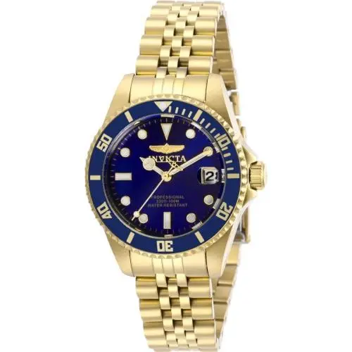 Invicta Women`s 29191 Pro Diver Quartz 3 Hand Blue Dial Watch