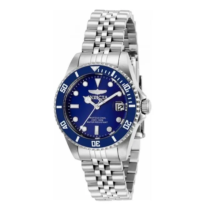 Invicta Women`s Bracelet Watch Pro Diver Japanese Quartz Blue Dial Steel 29187 - Dial: Blue