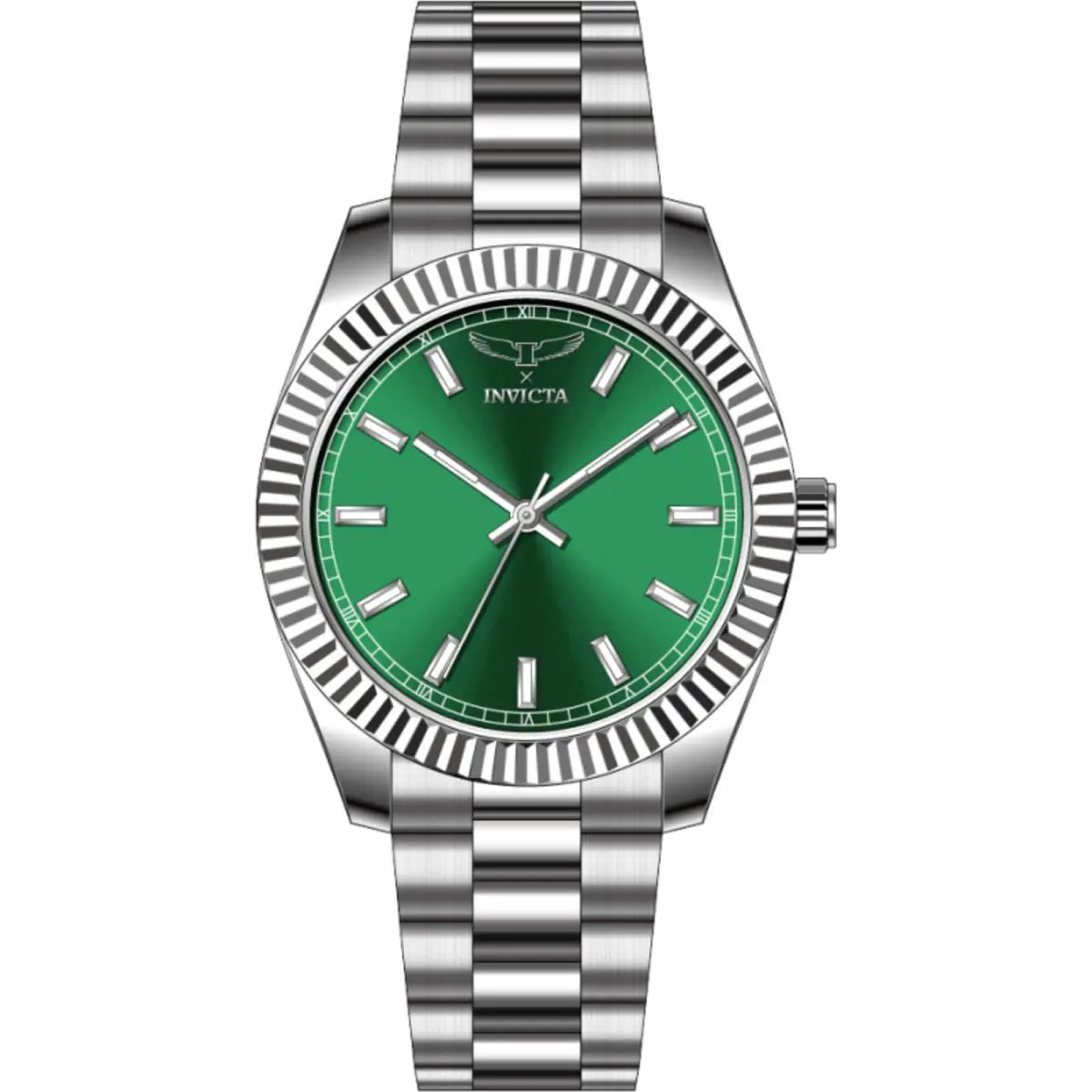 Invicta Men`s Watch Specialty I by Invicta Green Dial Silver Tone Bracelet 69016
