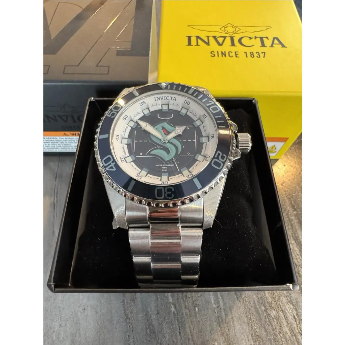 Invicta X Nhl Seattle Kraken Mens Hockey Watch 47mm Silver/blue 42248