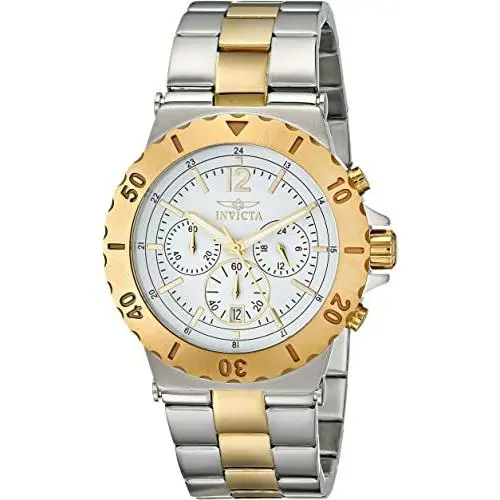 Invicta Specialty Chronograph White Dial Two-tone Men`s Watch 14856