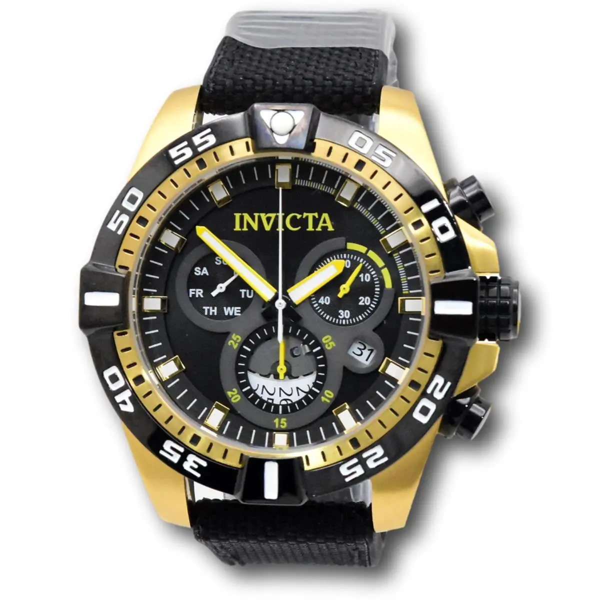 Invicta S1 Rally Accelerator Swiss Chrono Men`s 51mm Large Gold Watch 46652
