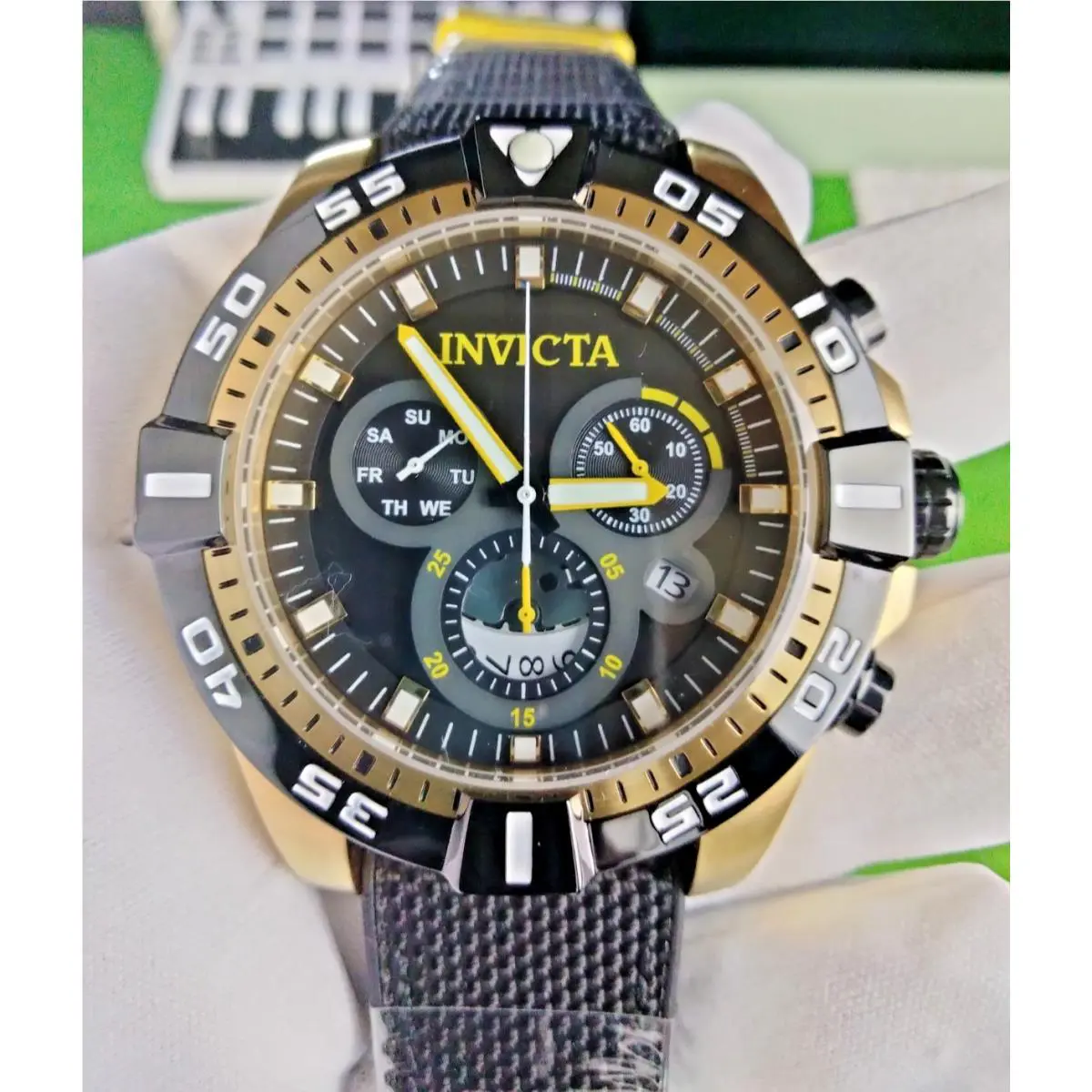 Invicta S1 Rally Accelerator Swiss Chrono Men`s 51mm Large Gold Watch 46652