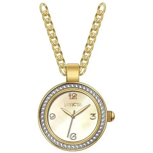 Mini Angel Quartz Crystal Gold Dial Ladies Watch 49932 by Invicta