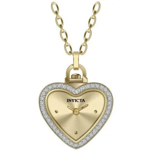 Mini Angel Quartz Crystal Gold Dial Ladies Watch 49938 by Invicta