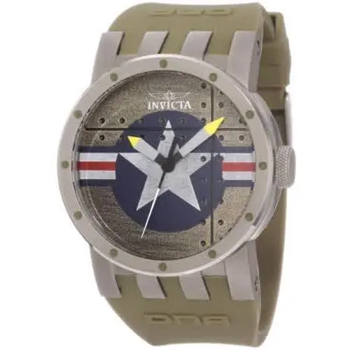 Invicta Dna Green Dial Men`s Watch 11648 - Dial: Green, Band: Olive Green, Bezel: Grey