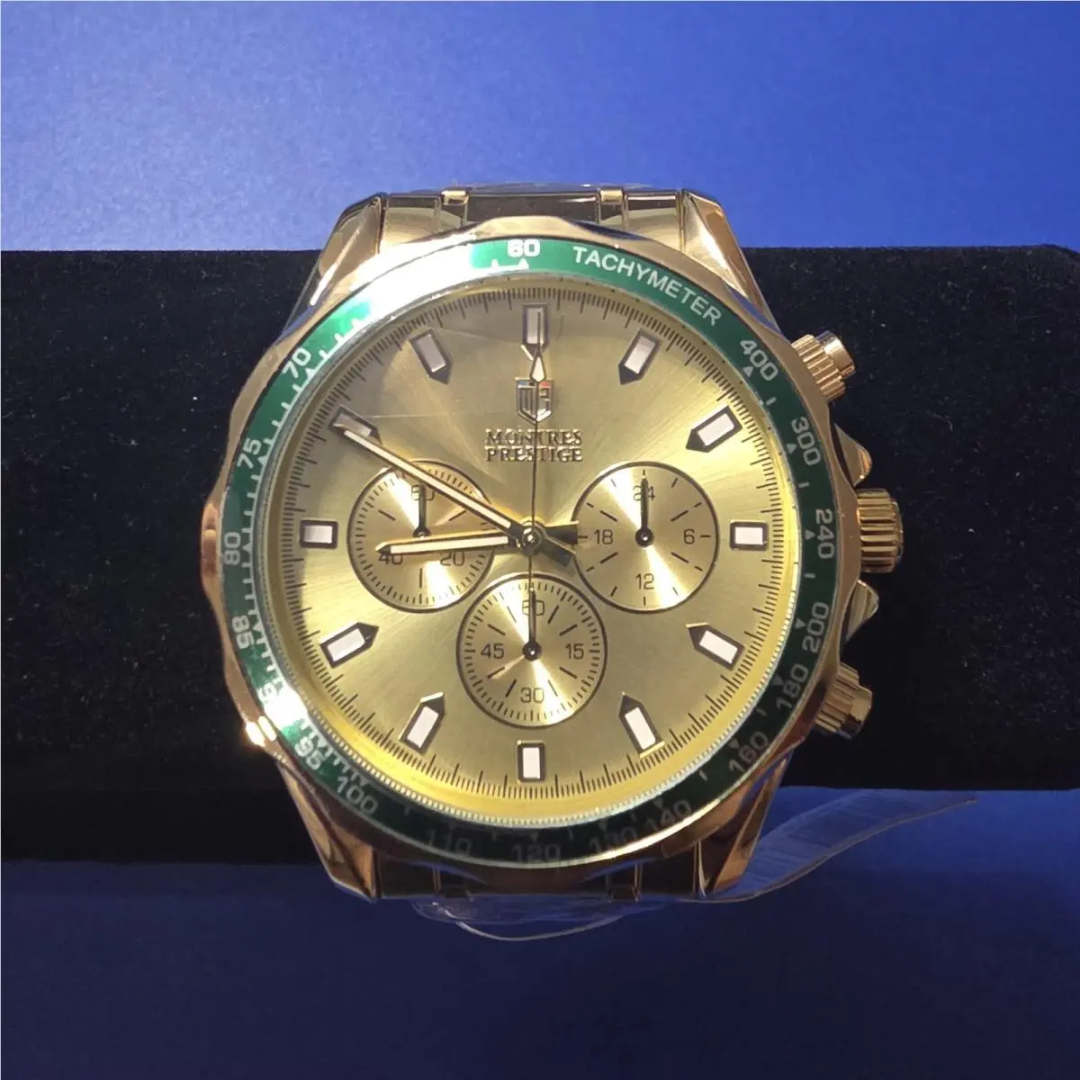 Montres Prestige by Invicta Gold Watch Chronograph Dial- 44.5mm