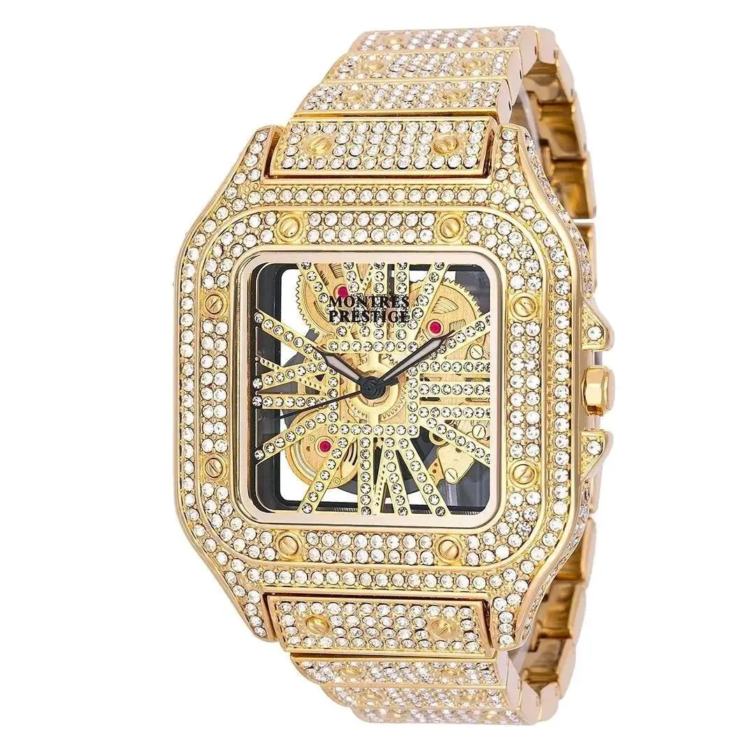 Mpw- 0135- Prestige Montres Prestige Lucent X Invicta Mens Watch - Dial: Gold, Band: Gold, Bezel: Gold