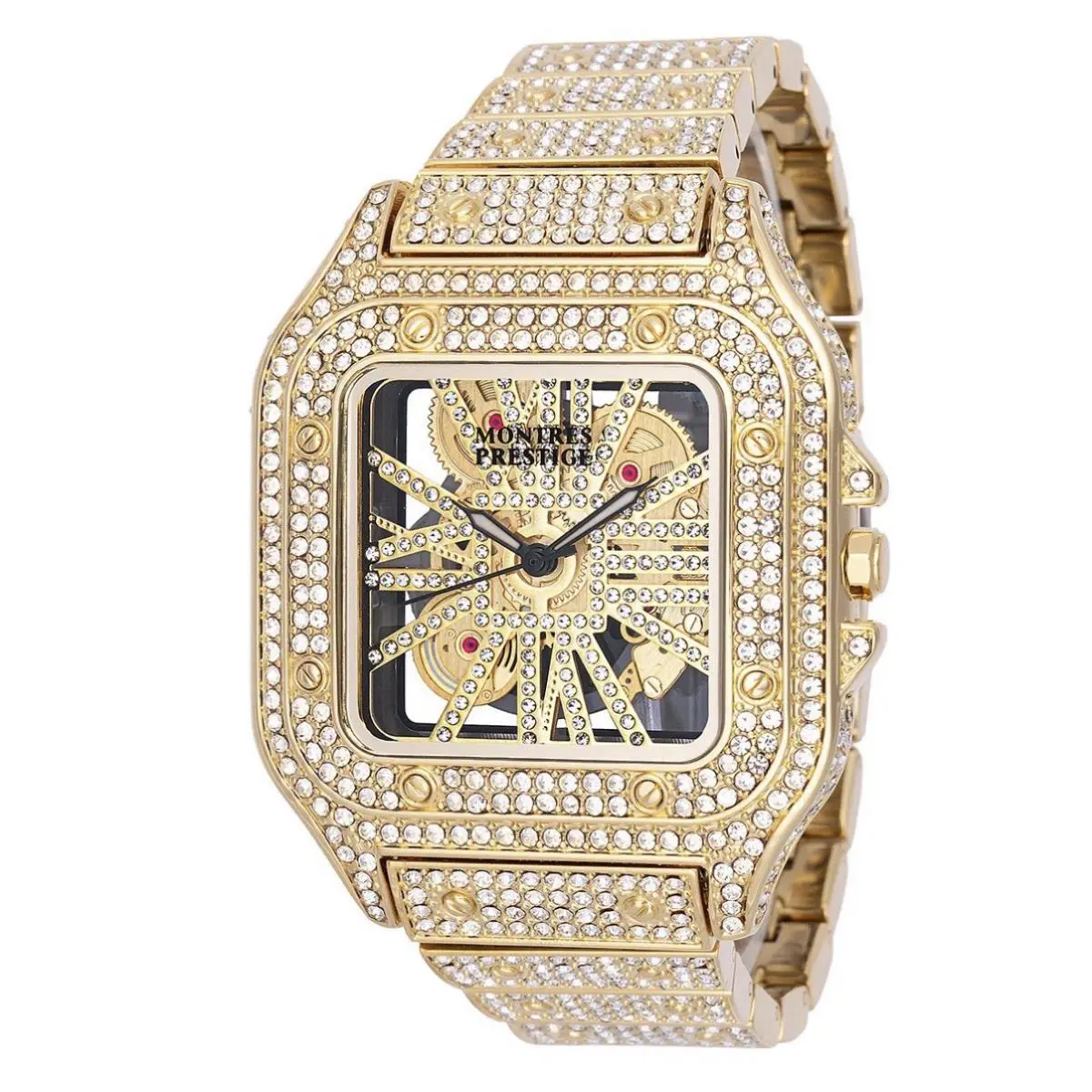 Montres Prestige Lucent X Invicta Men`s Watch - 42mm Steel MPW-0135 - Dial: Gold, Band: Gold