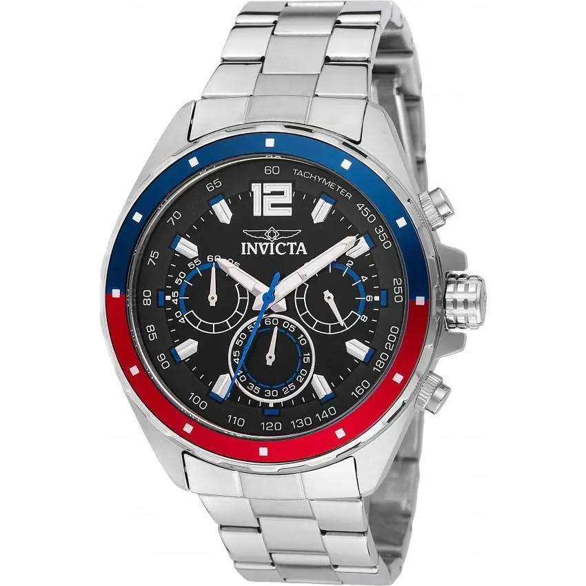 Invicta Speedway Gearshift 44mm Men`s Watch Chrono Black Dial Model 49362