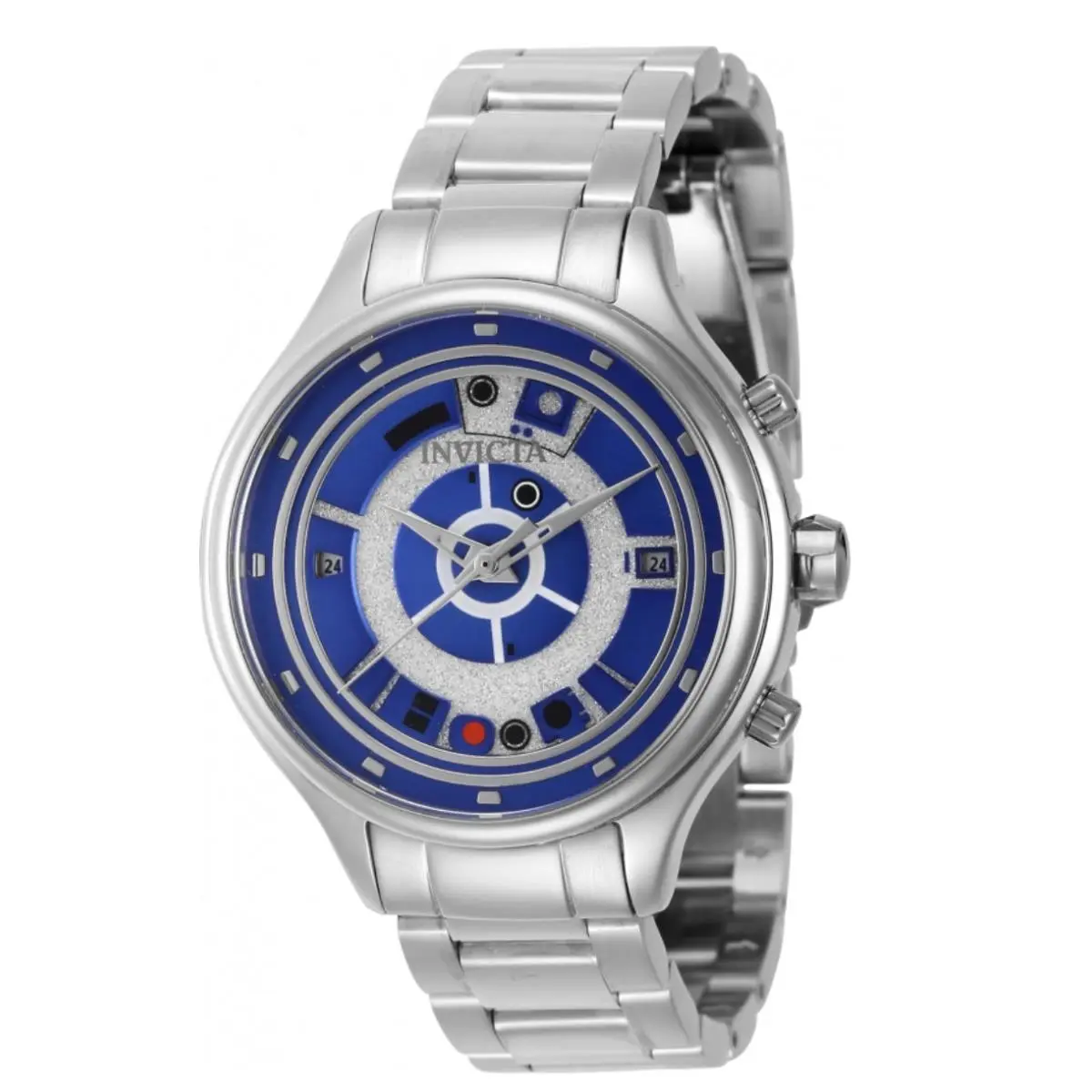 Invicta Star Wars R2-D2 Women`s 38mm Dual Time Limited Ed Glitter Watch 41390