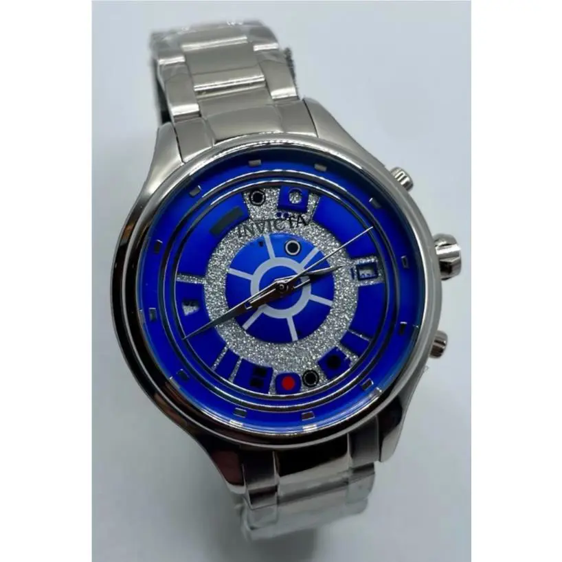 Invicta Star Wars R2-D2 Women`s 38mm Dual Time Limited Ed Glitter Watch 41390