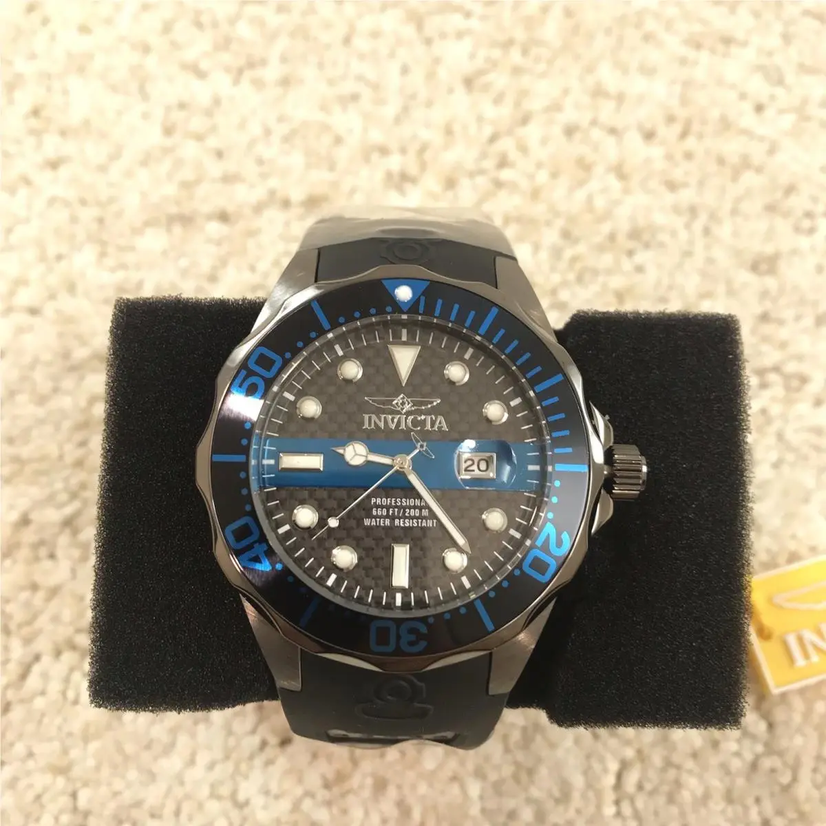 Invicta Grand Diver Mens Watch 47mm 14838 Black Blue