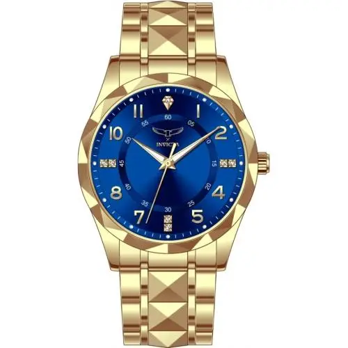Invicta Specialty 69020 Men`s 41mm Quartz Blue Dial Gold Tone Watch