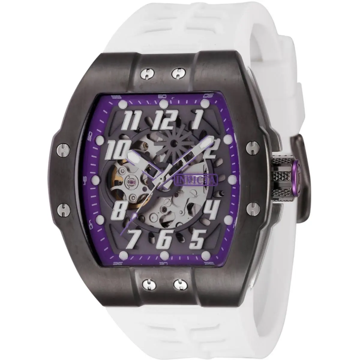 Invicta Men`s Watch S1 Rally Automatic Purple and Grey Skeleton Dial 44895