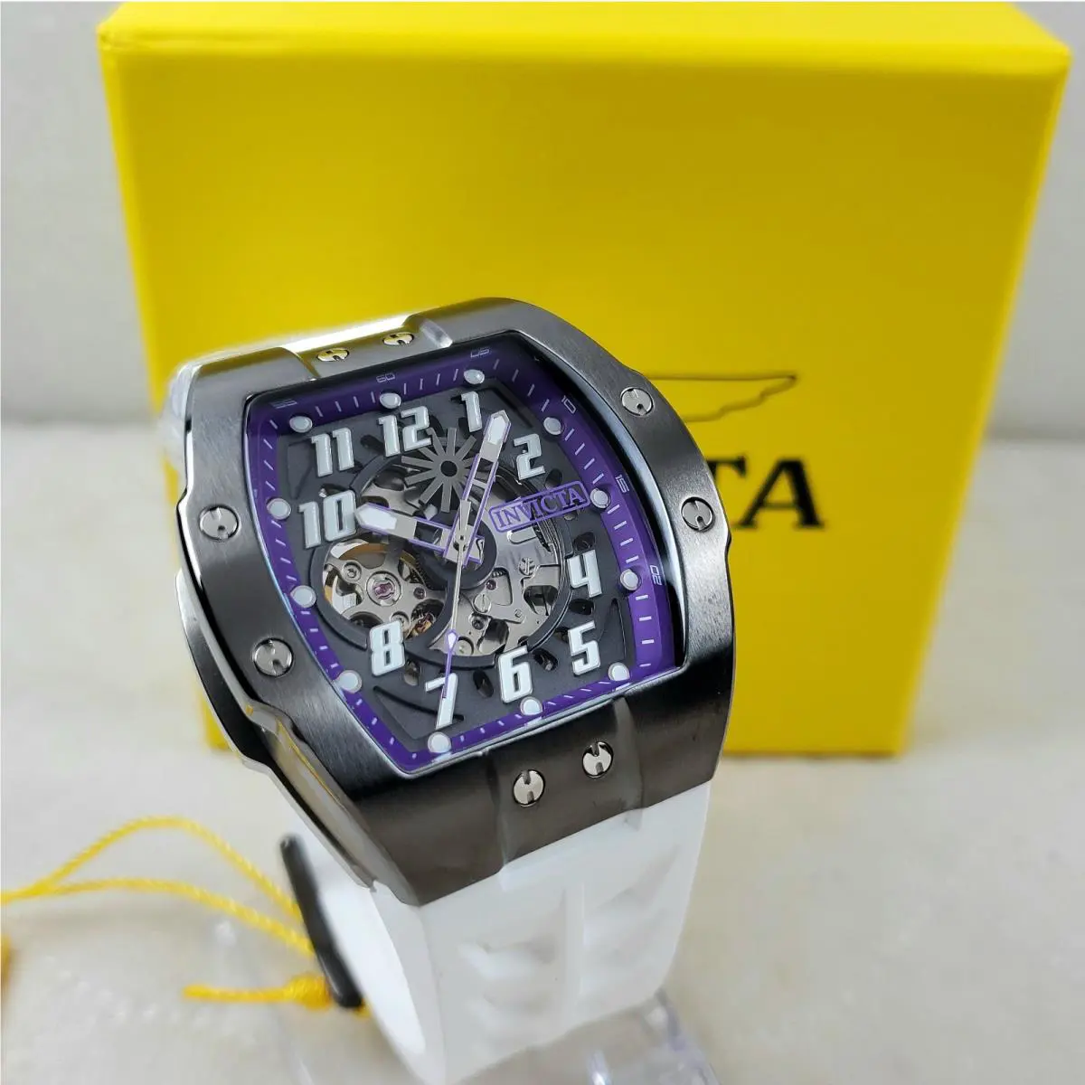 Invicta Men`s Watch S1 Rally Automatic Purple and Grey Skeleton Dial 44895