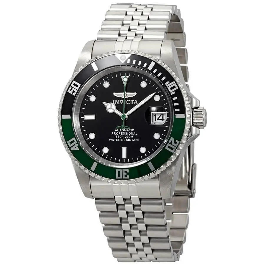 Invicta Pro Diver Automatic Black Dial Sprite Bezel Men`s Watch 29177