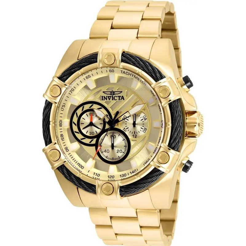 Invicta Men`s 25515 Bolt Quartz Chronograph Gold Dial Watch