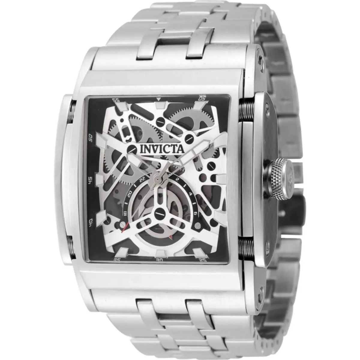 Invicta Men`s Watch Speedway Quartz Black and Silver Dial Steel Bracelet 47719