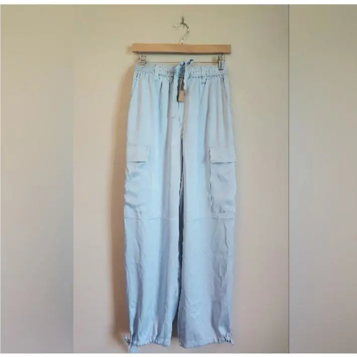 Skims Blue Silk Cargo Pant Glacier Size XS Lounge Bridal