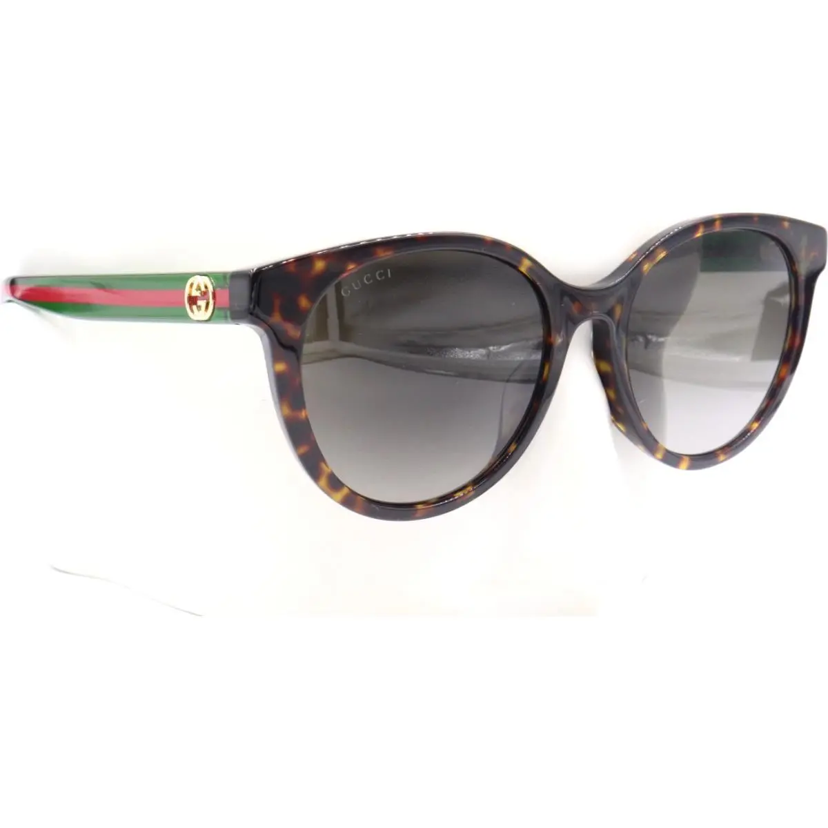 Gucci Cat Eye Brown Havana Gray Gradient Sunglasses GG0702SKN 003