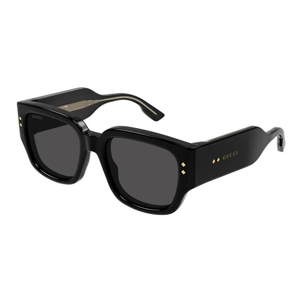Gucci GG1261S 001 Men`s Black Dark Grey Large Sunglasses 54 mm