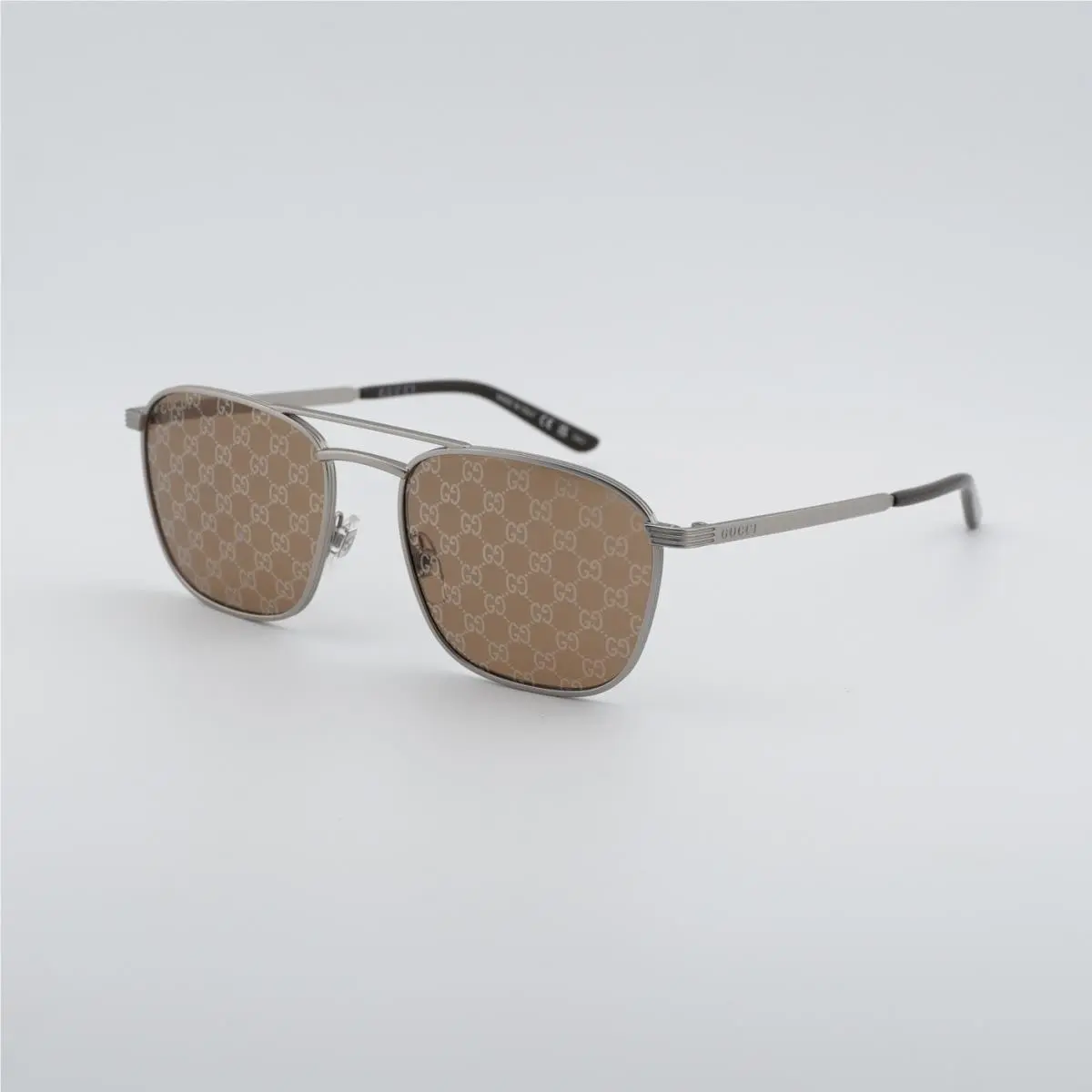 Gucci GG1881S 004 Silver/brown with GG Pattern Mirror 54-18-145 Sunglasses