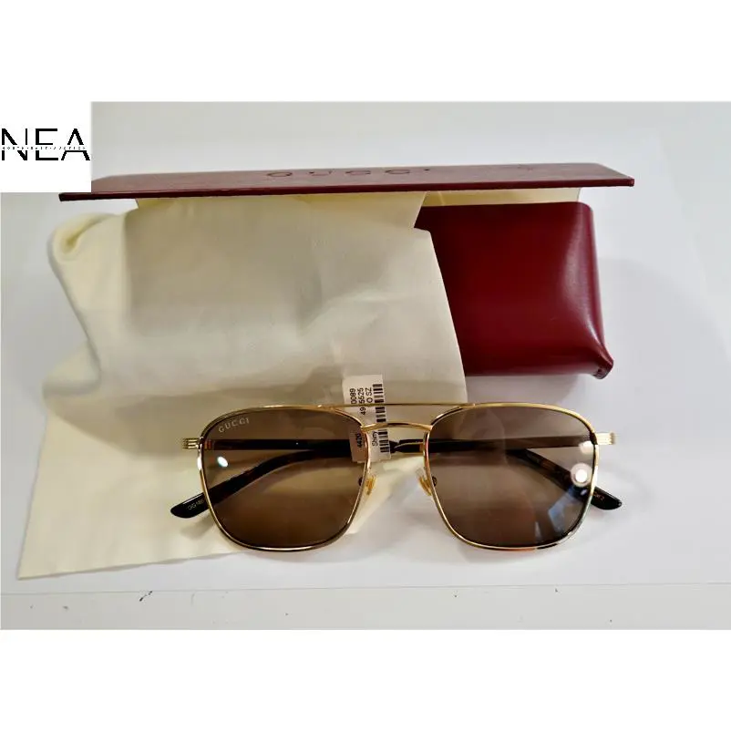 Gucci Mens Sunglasses GG1881sm Metal Aviator Shiny Endura Gold