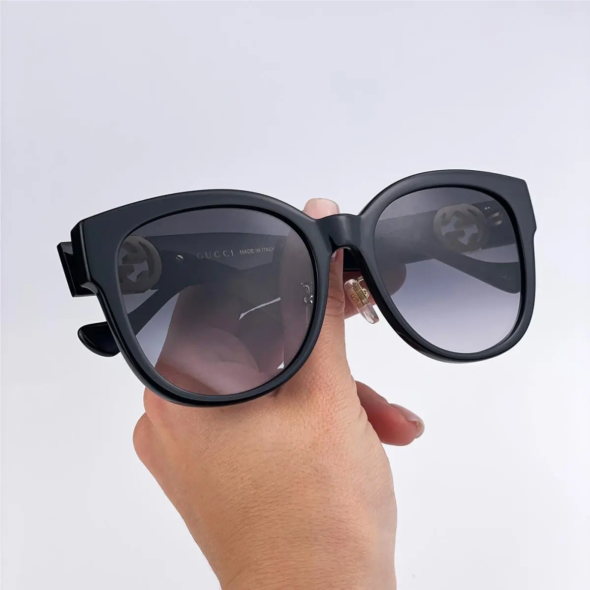 Women Sunglasses Black Grey Gradient Square GG1028SK 006 by Gucci