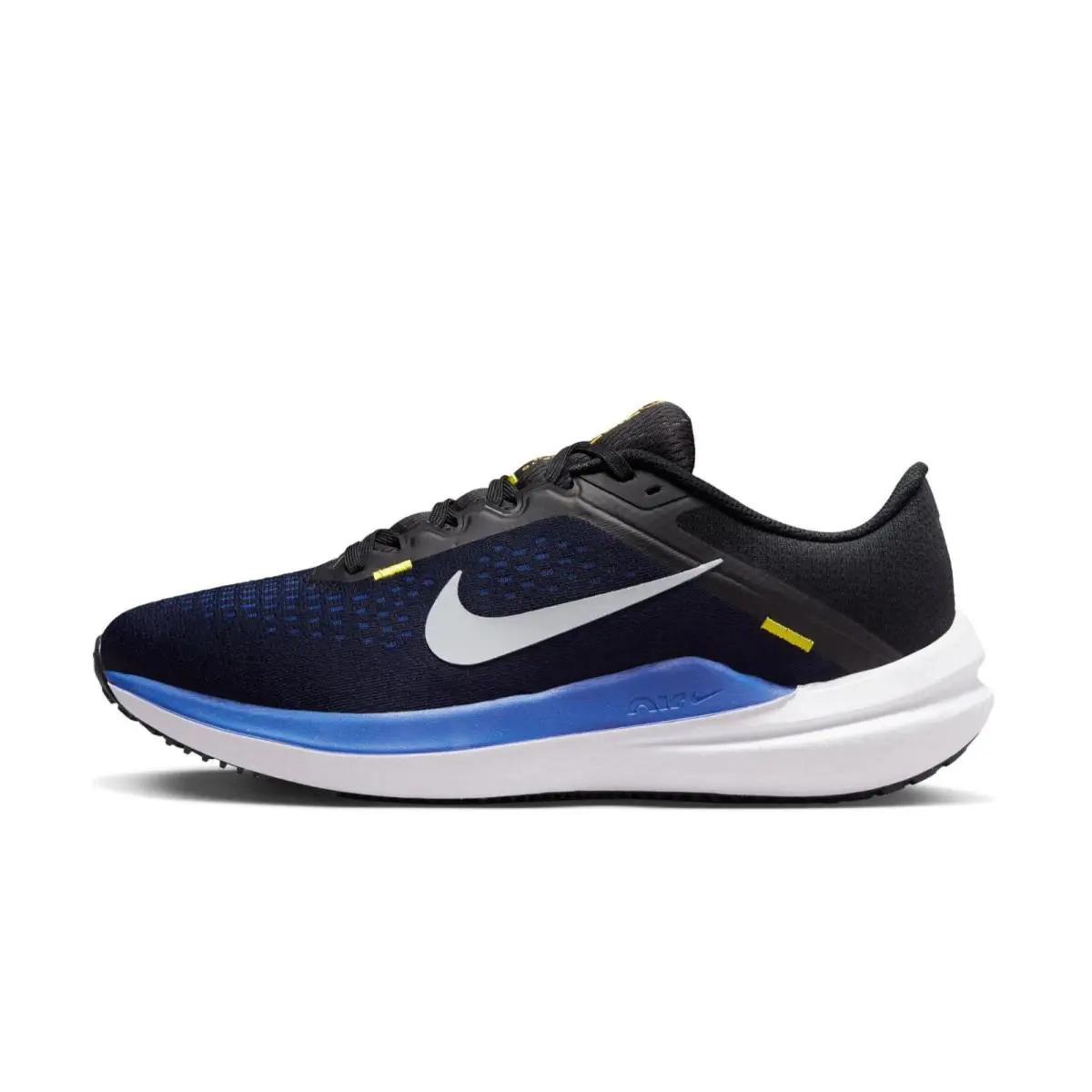 Nike Mens Air Winflo 10 Running Shoes Box NO Lid DV4022 005 - BLACK /WOLF GREY RACER BLUE